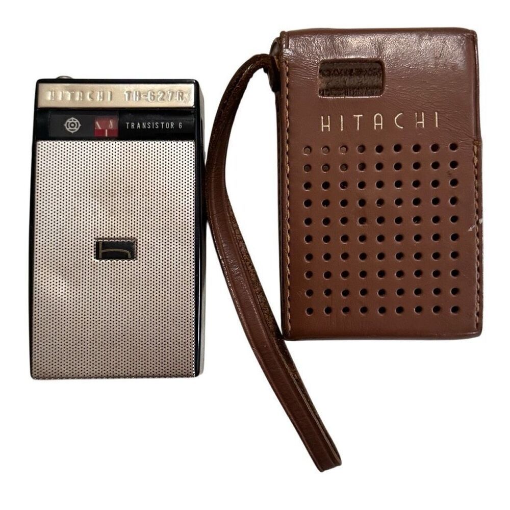 Hitachi 6 Transistor Radio w/ Leather case TH-627R